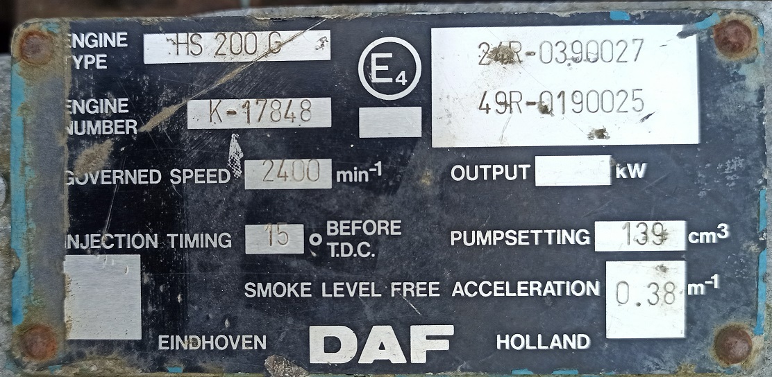 DAF HS200 G ATI F2700 BOVA - المحرك و قطع الغيار - شاحنة: صورة 1 DAF HS200 G ATI F2700 BOVA - المحرك و قطع الغيار - شاحنة: صورة 1