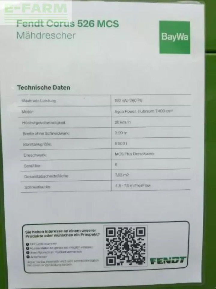 حصادة Fendt corus 526 mcs gen1: صورة 8