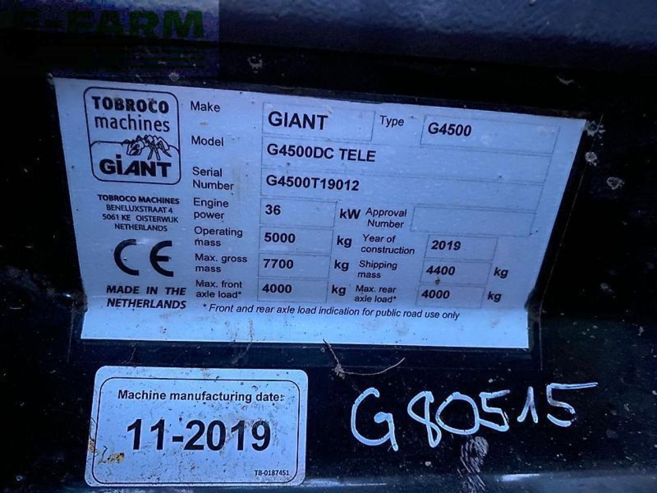 حفار صغير Giant g4500 tele: صورة 19