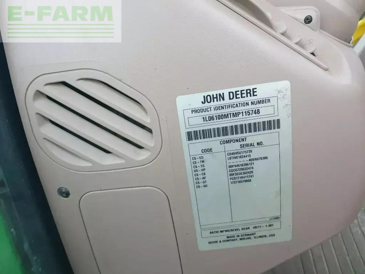 جرار John Deere 6100 m: صورة 7 جرار John Deere 6100 m: صورة 7