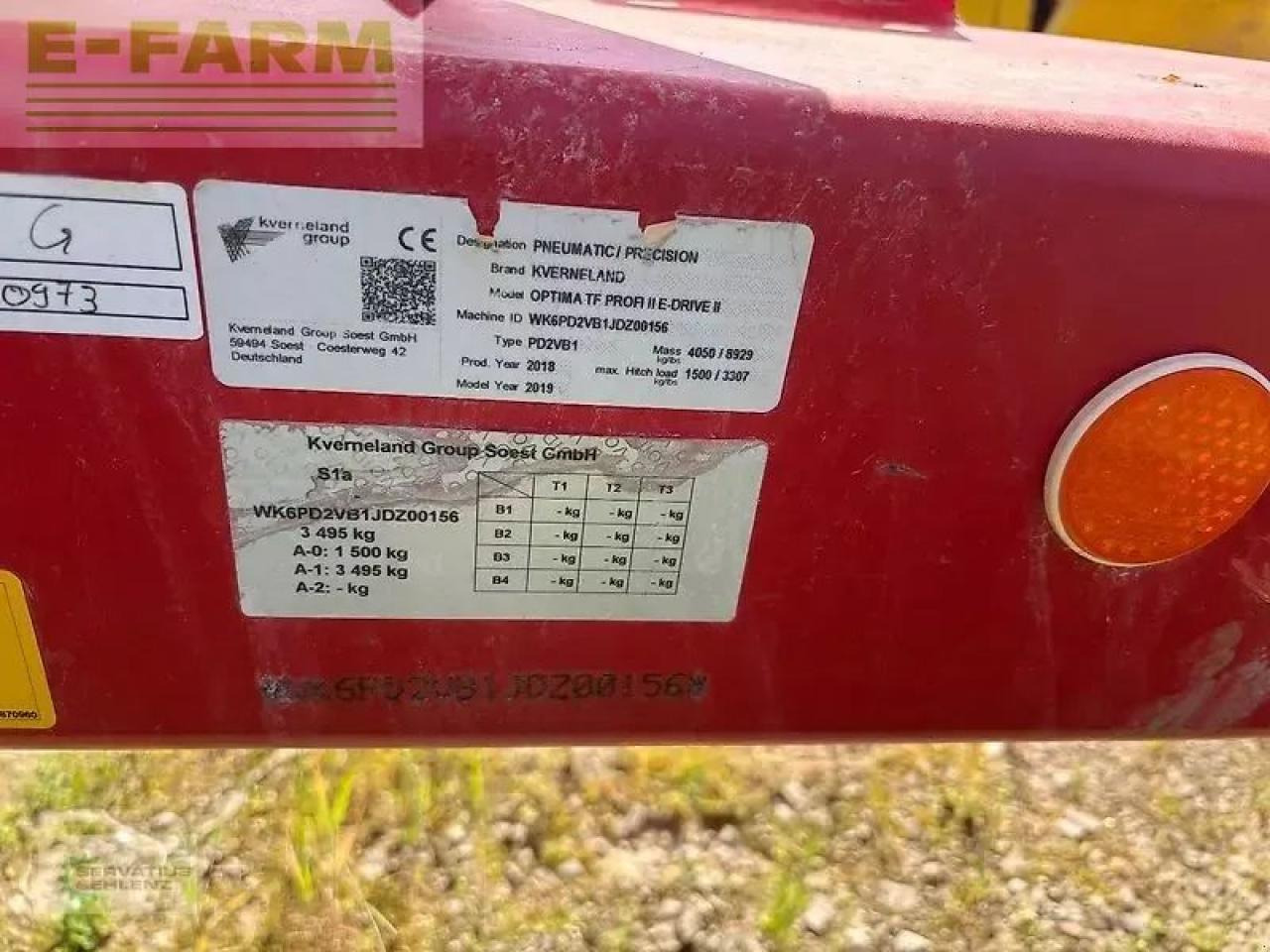 آلة البذر الدقيق Kverneland optima tf profi ii e - drive ii: صورة 10
