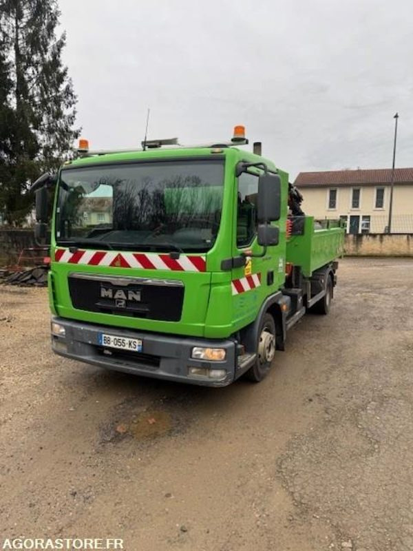 Camion MAN TGL 12T Grue - Benne - شاحنة: صورة 1 Camion MAN TGL 12T Grue - Benne - شاحنة: صورة 1