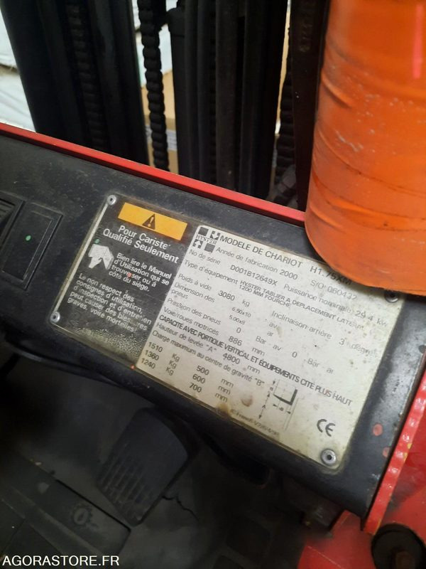 Chariot élévateur HYSTER H 1.75 XM année 2000 - معدات المناولة: صورة 4 Chariot élévateur HYSTER H 1.75 XM année 2000 - معدات المناولة: صورة 4
