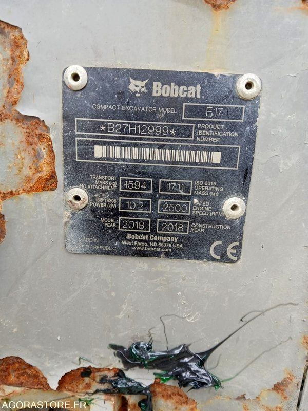 Mini pelle Bobcat E17 avec 2 godets - حفّار: صورة 2 Mini pelle Bobcat E17 avec 2 godets - حفّار: صورة 2