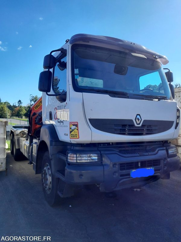RENAULT KERAX - POLYBENNE GRUE - 2008 - شاحنة برافعة خطافية, شاحنة كرين: صورة 1 RENAULT KERAX - POLYBENNE GRUE - 2008 - شاحنة برافعة خطافية, شاحنة كرين: صورة 1
