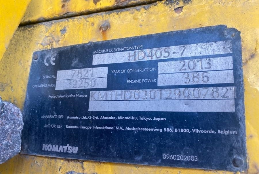 Komatsu HD405-7 - شاحنة قلابة صلبة/ شاحنة صخور: صورة 3 Komatsu HD405-7 - شاحنة قلابة صلبة/ شاحنة صخور: صورة 3