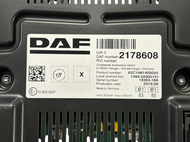 DAF XF - لوحة العدادات - شاحنة: صورة 4 DAF XF - لوحة العدادات - شاحنة: صورة 4