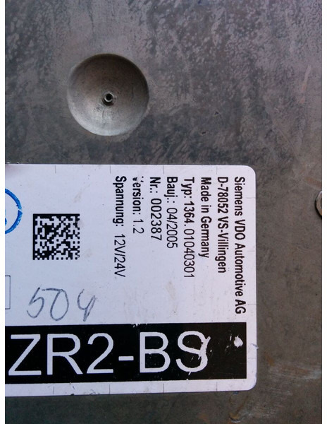 MAN ZR2-BS - VDO D78052 VS - وحدة إي سي يو: صورة 4 MAN ZR2-BS - VDO D78052 VS - وحدة إي سي يو: صورة 4