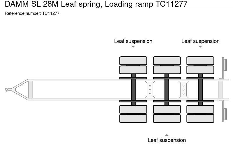 Damm SL 28M Bladgeveerd, Laadramp - مقطورة بلودر منخفض: صورة 2 Damm SL 28M Bladgeveerd, Laadramp - مقطورة بلودر منخفض: صورة 2