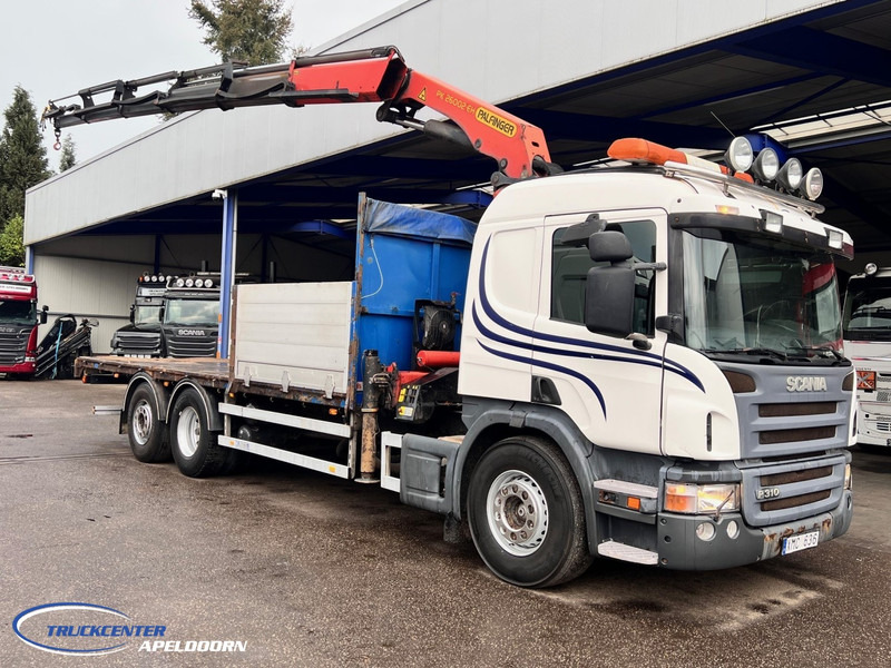 Scania P310 Palfinger PK26002 (2013!), Manuel, Steering axle - شاحنات مسطحة, شاحنة كرين: صورة 1 Scania P310 Palfinger PK26002 (2013!), Manuel, Steering axle - شاحنات مسطحة, شاحنة كرين: صورة 1