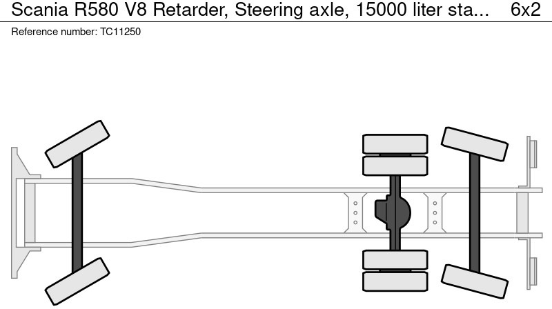 Scania R580 V8 Retarder, Stuuras, 15000 Liter roestvrijstalen tank - شاحنة صهريج: صورة 2 Scania R580 V8 Retarder, Stuuras, 15000 Liter roestvrijstalen tank - شاحنة صهريج: صورة 2