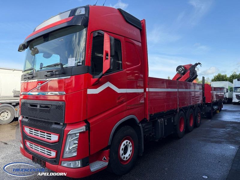 Volvo FH 500 8x4, HMF 2120 K4 + Rotator, + Krone trailer - شاحنات مسطحة, شاحنة كرين: صورة 3 Volvo FH 500 8x4, HMF 2120 K4 + Rotator, + Krone trailer - شاحنات مسطحة, شاحنة كرين: صورة 3