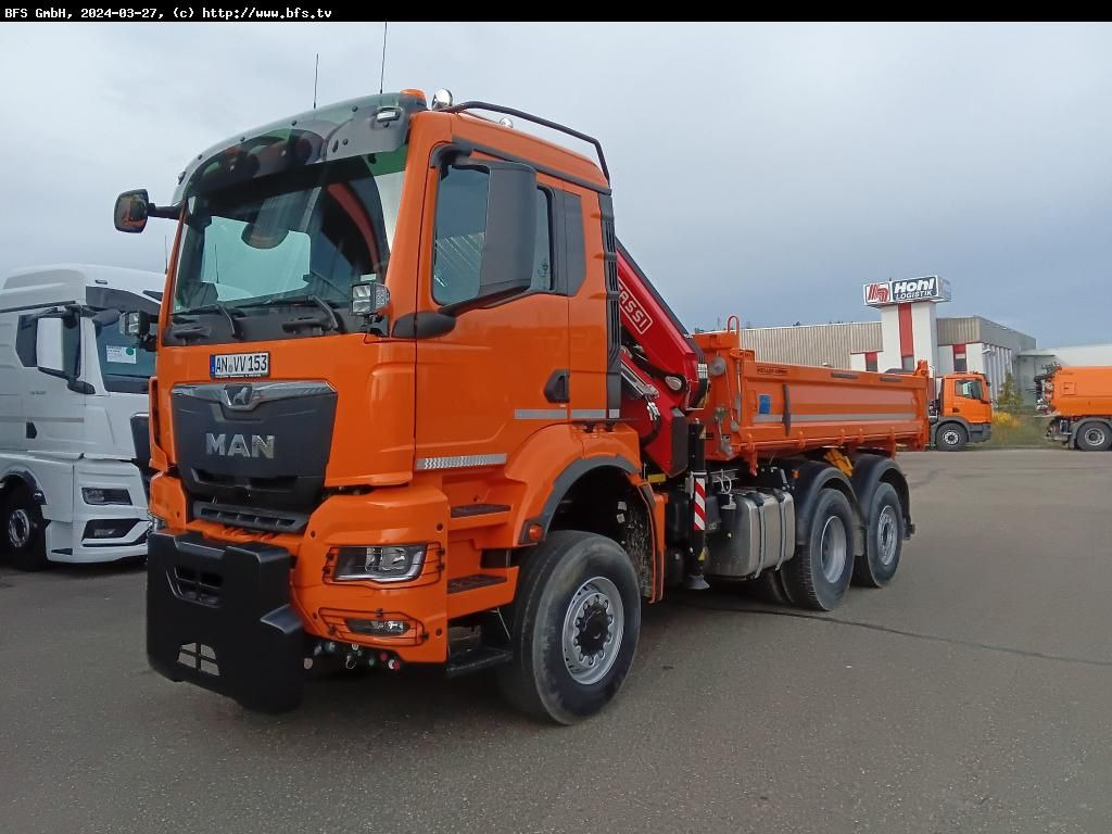 MAN TGS (TG3) 28.510 6x4-4 BL CH WiDi Fassi 15mt - شاحنة قلاب: صورة 1 MAN TGS (TG3) 28.510 6x4-4 BL CH WiDi Fassi 15mt - شاحنة قلاب: صورة 1
