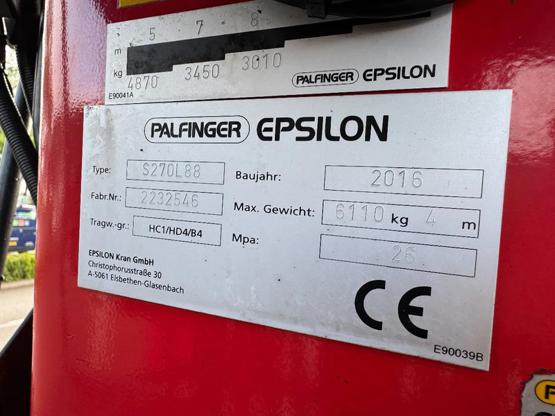 شاحنة قطع الأشجار Scania R580 6X4 EPSILON S270L88 2 AXLE HANGER: صورة 8