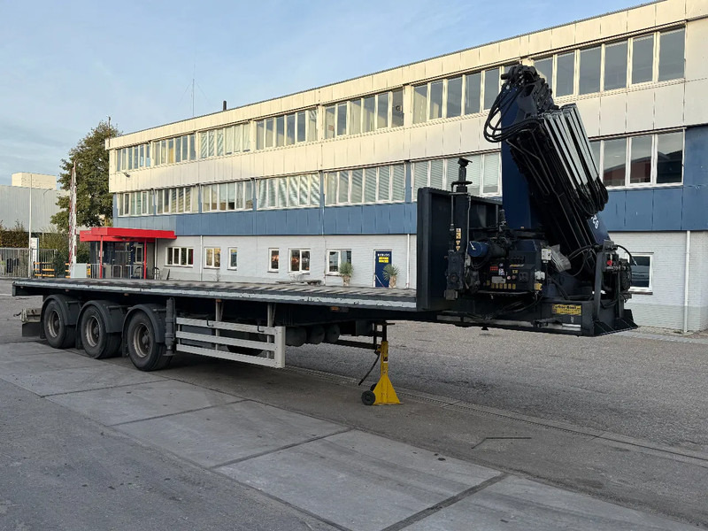 TURBO'S HOET 3 AXLE + AMCO-VEBA V929 6S CRANE + REMOTE - نصف مقطورة مسطحة: صورة 2 TURBO'S HOET 3 AXLE + AMCO-VEBA V929 6S CRANE + REMOTE - نصف مقطورة مسطحة: صورة 2