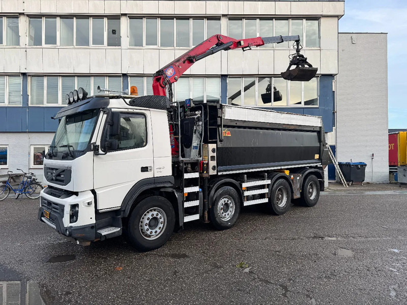 Volvo FMX 420 8X4 HMF 1643Z2 + REMOTE CONTROL + HYVA KIPPER - شاحنة قلاب, شاحنة كرين: صورة 5 Volvo FMX 420 8X4 HMF 1643Z2 + REMOTE CONTROL + HYVA KIPPER - شاحنة قلاب, شاحنة كرين: صورة 5