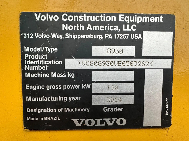 Volvo G 930 - ماكينة تسوية: صورة 5 Volvo G 930 - ماكينة تسوية: صورة 5