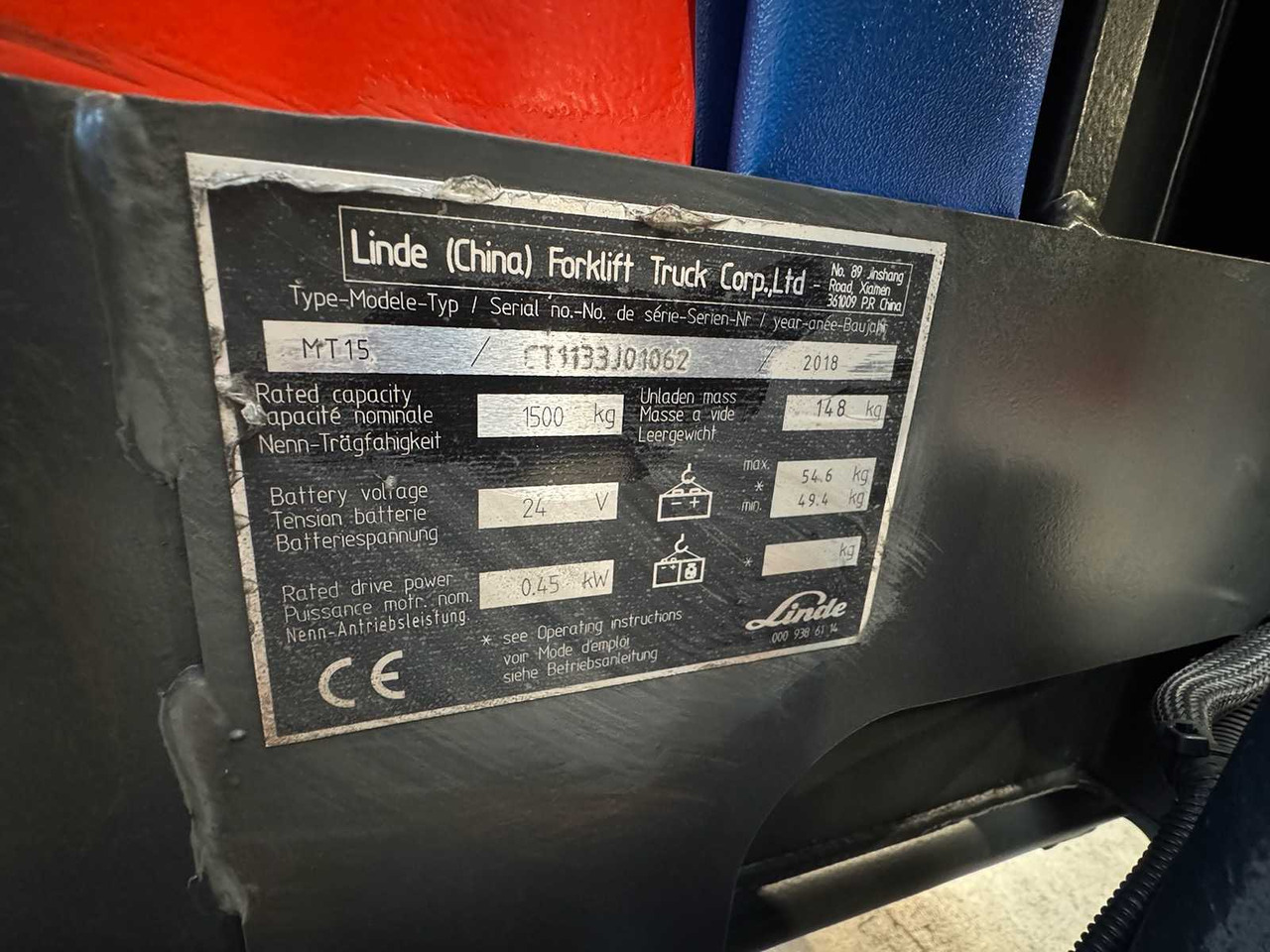 رافعة شوكية 2018 SERVICE +UVV 12/2026 LINDE MT15 1.500KG PALLET TRUCK ANT STACKER: صورة 13 رافعة شوكية 2018 SERVICE +UVV 12/2026 LINDE MT15 1.500KG PALLET TRUCK ANT STACKER: صورة 13