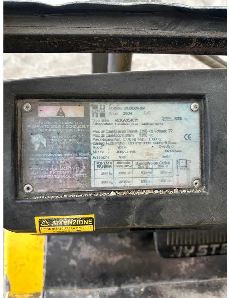 رافعة شوكية HYSTER J3.00XM-861 ELECTRIC FORKLIFT: صورة 20