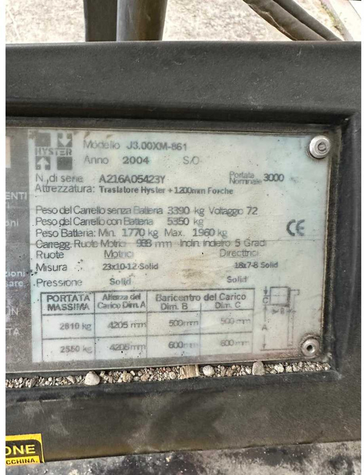 رافعة شوكية HYSTER J3.00XM-861 ELECTRIC FORKLIFT: صورة 17