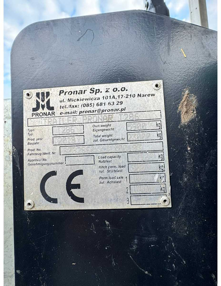 PRONAR T286 - صهريج السماد السائل: صورة 5 PRONAR T286 - صهريج السماد السائل: صورة 5