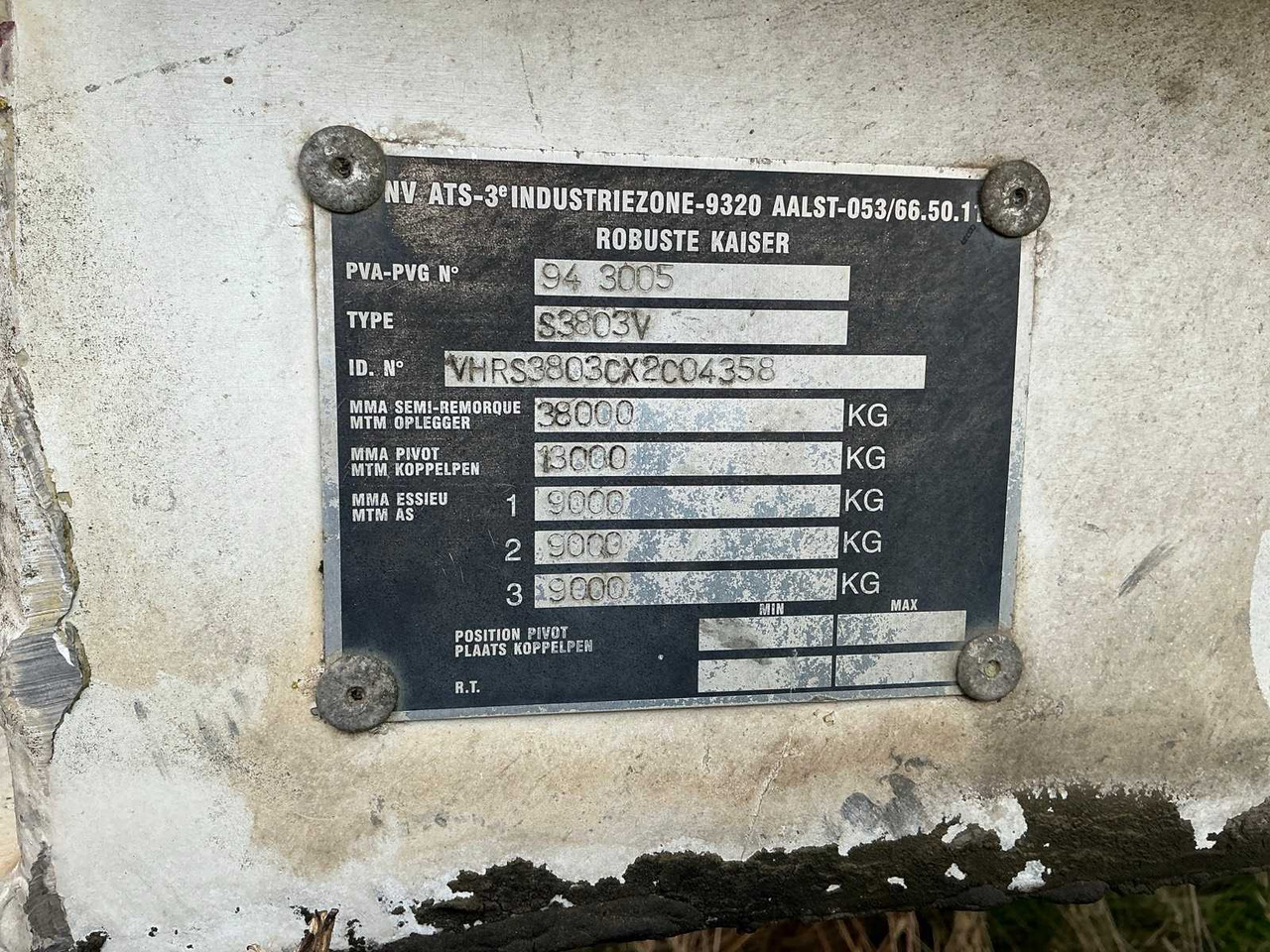 نصف مقطورة ROBUST KAISER S3803V SEMI-TRAILER TIPPER: صورة 11