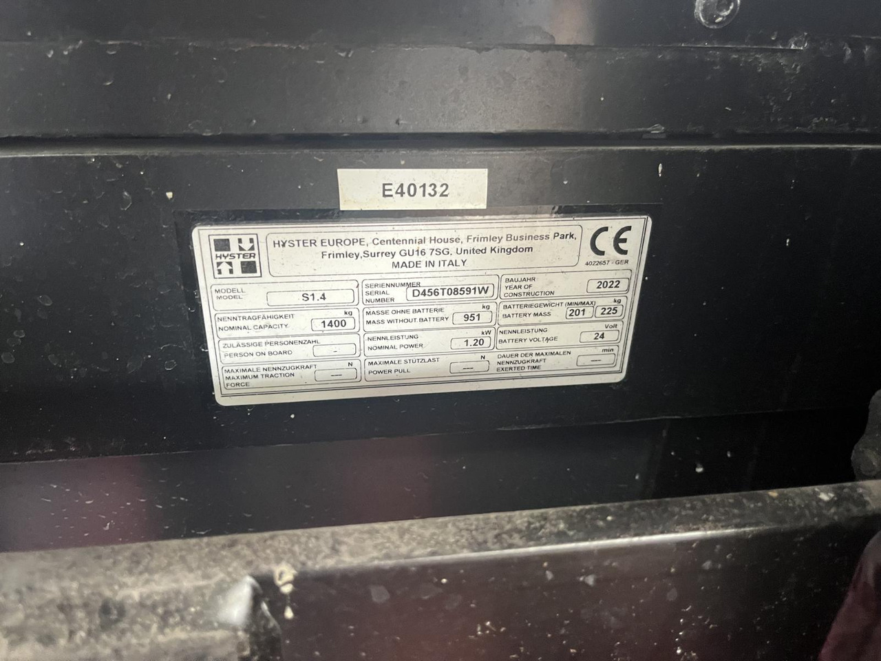 Hyster S1.4 - آلة تكديس: صورة 5 Hyster S1.4 - آلة تكديس: صورة 5