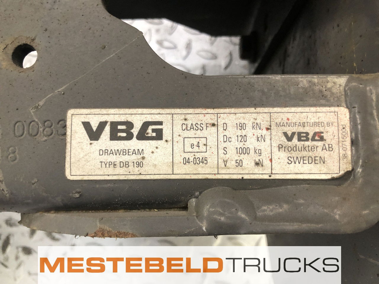 VBG Trekbalk VBG type DB 190 - إطار هيكلي/ إطار معدني - شاحنة: صورة 2 VBG Trekbalk VBG type DB 190 - إطار هيكلي/ إطار معدني - شاحنة: صورة 2