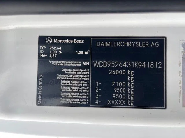 شاحنة بهيكل معدني للمقصورة Mercedes-Benz Atego 2628 6x4 Manual gear Full steel suspension: صورة 19