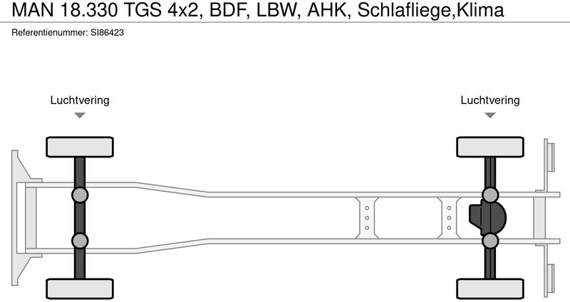 شاحنة بهيكل معدني للمقصورة MAN 18.330 TGS 4x2, BDF, LBW, AHK, Schlafliege,Klima: صورة 18