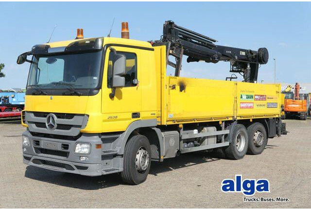 Mercedes-Benz 2536 L Actros 6x2, Hiab 211DL-4PRO, Klima, AHK - شاحنات مسطحة: صورة 1 Mercedes-Benz 2536 L Actros 6x2, Hiab 211DL-4PRO, Klima, AHK - شاحنات مسطحة: صورة 1