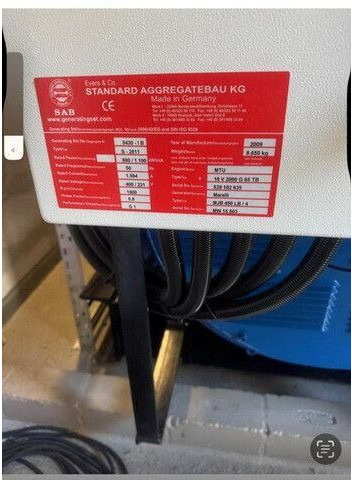 SAB Stationäre Stromaggregat 1.100kVA, 39Std. - مجموعة المولد: صورة 4 SAB Stationäre Stromaggregat 1.100kVA, 39Std. - مجموعة المولد: صورة 4