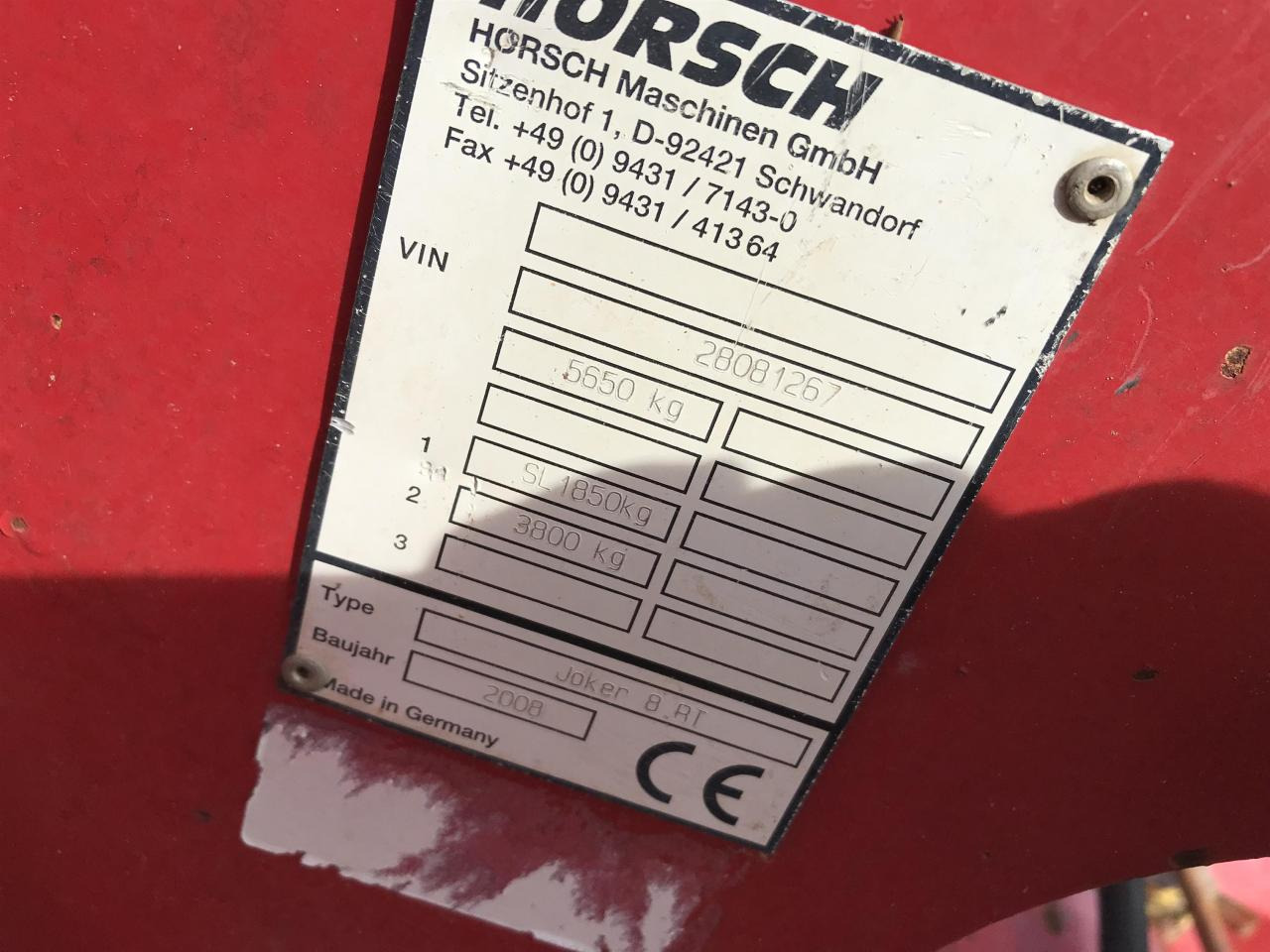 Horsch JOKER 8 RT - مسفلة قرصية: صورة 2 Horsch JOKER 8 RT - مسفلة قرصية: صورة 2
