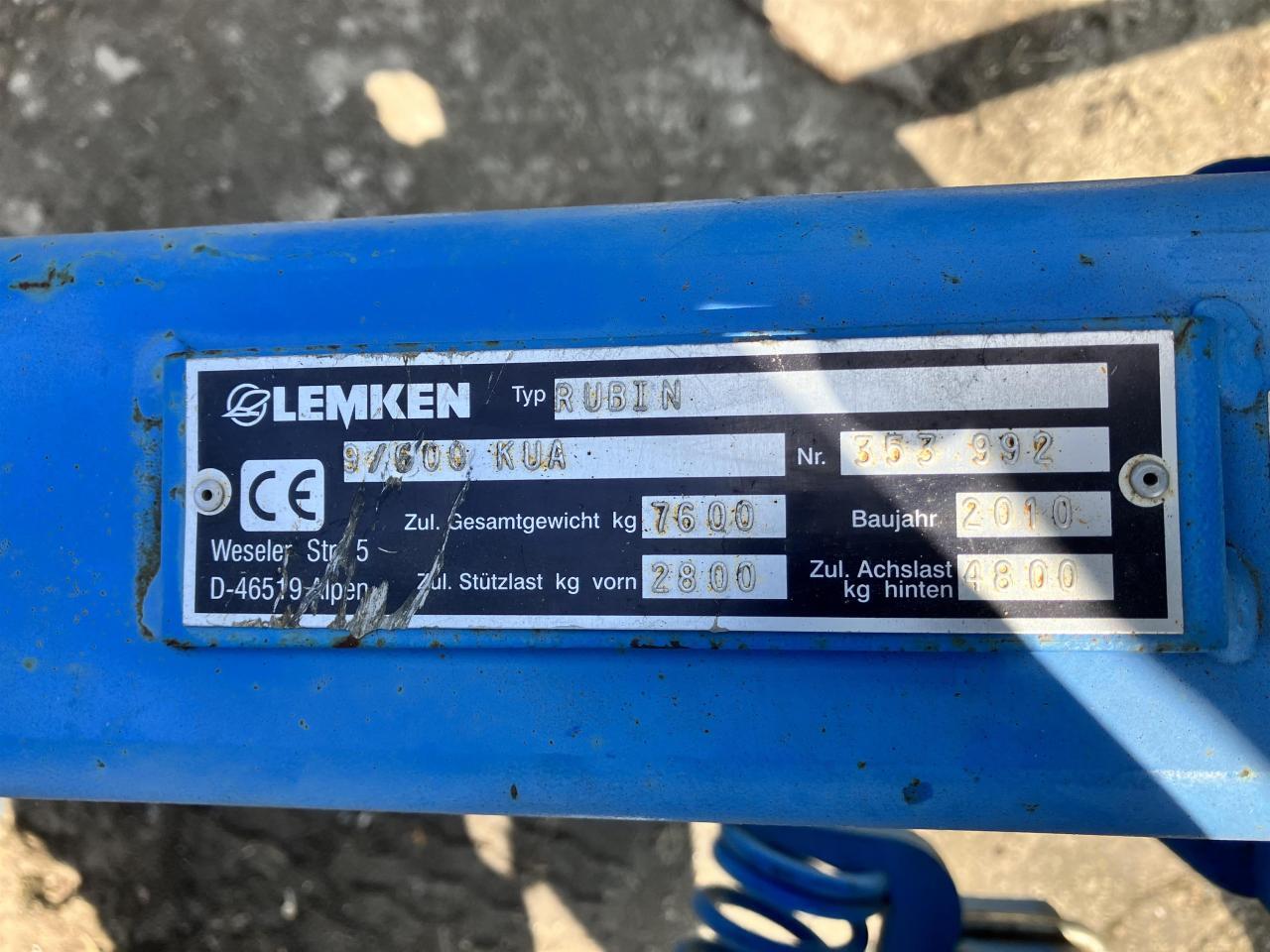 مسفلة قرصية Lemken Rubin 9/600KUA: صورة 7