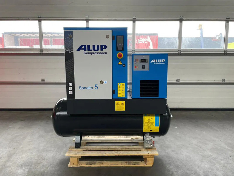Alup Sonetto 5 + 200 Elektrische Schroefcompressor 4 kW 470 L / min 10 Bar met droger en ketel - ضاغط هوائي: صورة 1 Alup Sonetto 5 + 200 Elektrische Schroefcompressor 4 kW 470 L / min 10 Bar met droger en ketel - ضاغط هوائي: صورة 1
