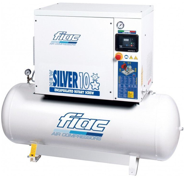 Fiac New Silver 10 / 300 Silent 7.5 kW 860 L / min 10 bar Elektrische Schroefcompressor met ketel - ضاغط هوائي: صورة 1 Fiac New Silver 10 / 300 Silent 7.5 kW 860 L / min 10 bar Elektrische Schroefcompressor met ketel - ضاغط هوائي: صورة 1