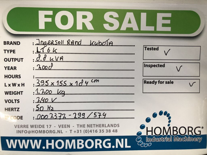 برج إنارة Ingersoll Rand Kubota LT6K 9 meter light tower generator: صورة 19