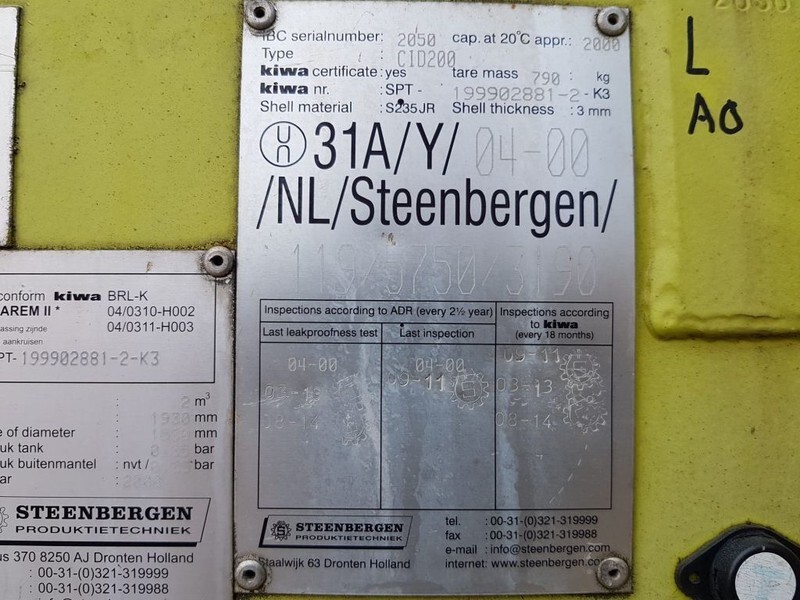 Kiwa IBC Steenbergen 2000 liter Kiwa IBC Dieseltank met handpomp - خزان تخزين: صورة 4 Kiwa IBC Steenbergen 2000 liter Kiwa IBC Dieseltank met handpomp - خزان تخزين: صورة 4