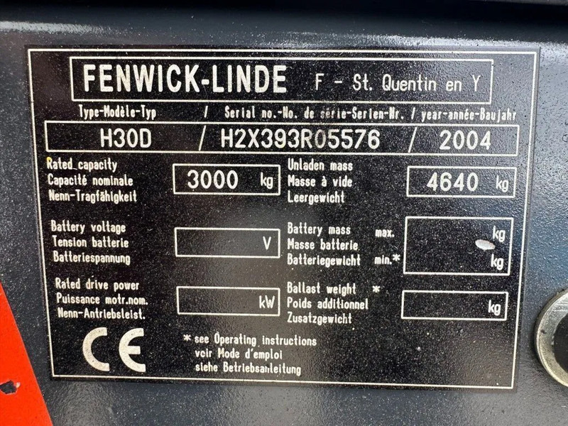 Linde H30D 3 ton Duplex Sideshift Diesel Heftruck - رافعة شوكية ديزل: صورة 5 Linde H30D 3 ton Duplex Sideshift Diesel Heftruck - رافعة شوكية ديزل: صورة 5