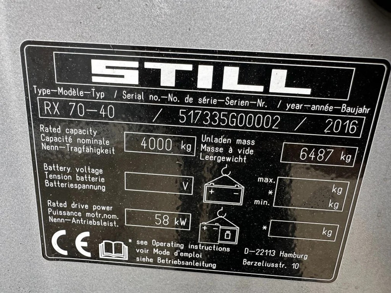 Still RX 70-40 Duplex Sideshift 4 ton LPG Heftruck 2016 - رافعة شوكية تعمل بالغاز: صورة 3 Still RX 70-40 Duplex Sideshift 4 ton LPG Heftruck 2016 - رافعة شوكية تعمل بالغاز: صورة 3