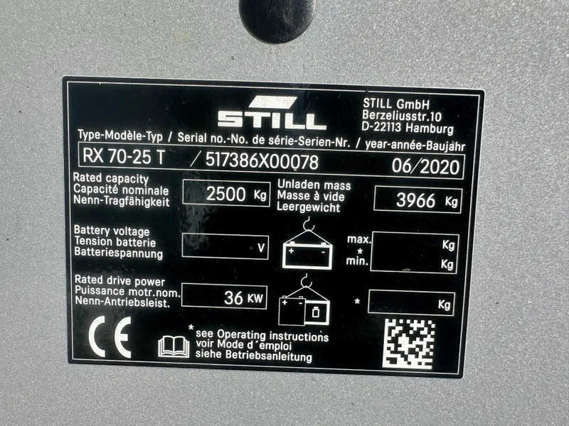 Still RX70-25 T 2.5 ton Duplex Sideshift LPG Heftruck 2020 - رافعة شوكية تعمل بالغاز: صورة 3 Still RX70-25 T 2.5 ton Duplex Sideshift LPG Heftruck 2020 - رافعة شوكية تعمل بالغاز: صورة 3