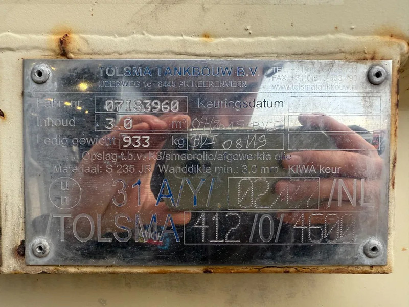 Tolsma Kiwa IBC 3000 liter Dieseltank Brandstoftank - حاوية شحن: صورة 4 Tolsma Kiwa IBC 3000 liter Dieseltank Brandstoftank - حاوية شحن: صورة 4