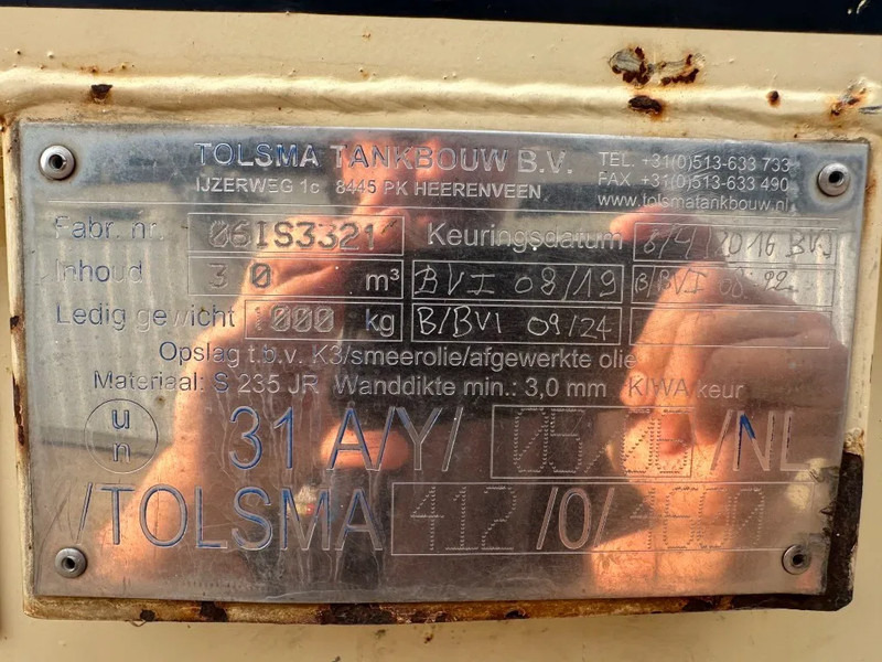 Tolsma Kiwa IBC 3000 liter Dieseltank Milieutank - خزان تخزين: صورة 4 Tolsma Kiwa IBC 3000 liter Dieseltank Milieutank - خزان تخزين: صورة 4