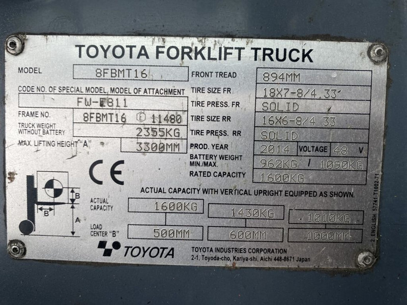 Toyota Traigo 16 Duplex Freelift Sideshift 1.6 ton Elektra Heftruck - رافعة شوكية كهربائية: صورة 4 Toyota Traigo 16 Duplex Freelift Sideshift 1.6 ton Elektra Heftruck - رافعة شوكية كهربائية: صورة 4