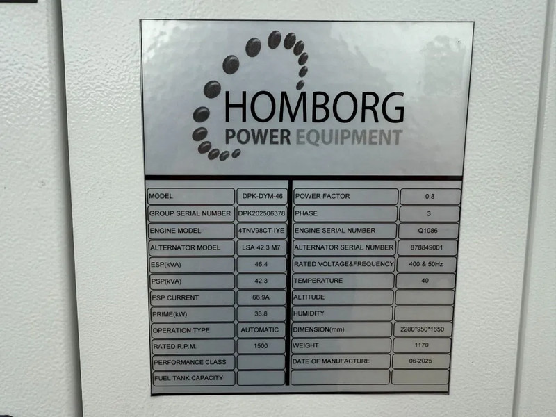 Yanmar Stage 5 Yanmar 45 kVA Silent Rental generatorset - مجموعة المولد: صورة 3 Yanmar Stage 5 Yanmar 45 kVA Silent Rental generatorset - مجموعة المولد: صورة 3