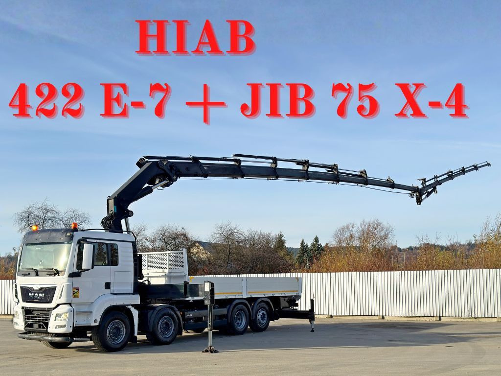 MAN TGS 35.440* HIAB 422 E-7 + JIB 75 X-4 + FUNK - شاحنة كرين: صورة 1 MAN TGS 35.440* HIAB 422 E-7 + JIB 75 X-4 + FUNK - شاحنة كرين: صورة 1