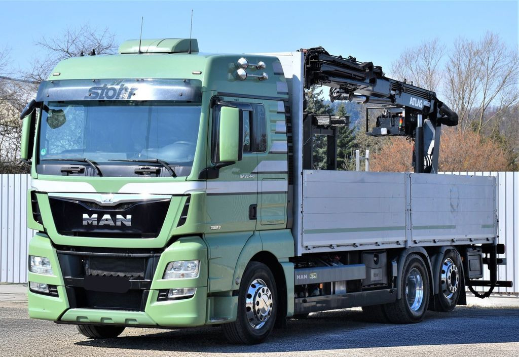 MAN TGX 26.440 Pritsche 6,60 m* ATLAS 125.2V-A12VB - شاحنة كرين: صورة 4 MAN TGX 26.440 Pritsche 6,60 m* ATLAS 125.2V-A12VB - شاحنة كرين: صورة 4