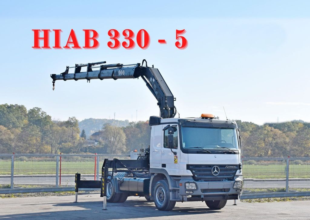 Mercedes-Benz ACTROS 1844 * Sattelzugmaschine *HIAB 330-5/FUNK - شاحنة كرين, مقطورة السحب: صورة 1 Mercedes-Benz ACTROS 1844 * Sattelzugmaschine *HIAB 330-5/FUNK - شاحنة كرين, مقطورة السحب: صورة 1