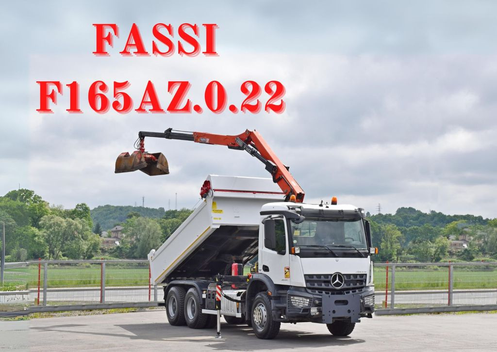Mercedes-Benz AROCS 2635* FASSI F165AZ.0.22 + FUNK * 6x4 - شاحنة كرين, شاحنة قلاب: صورة 1 Mercedes-Benz AROCS 2635* FASSI F165AZ.0.22 + FUNK * 6x4 - شاحنة كرين, شاحنة قلاب: صورة 1
