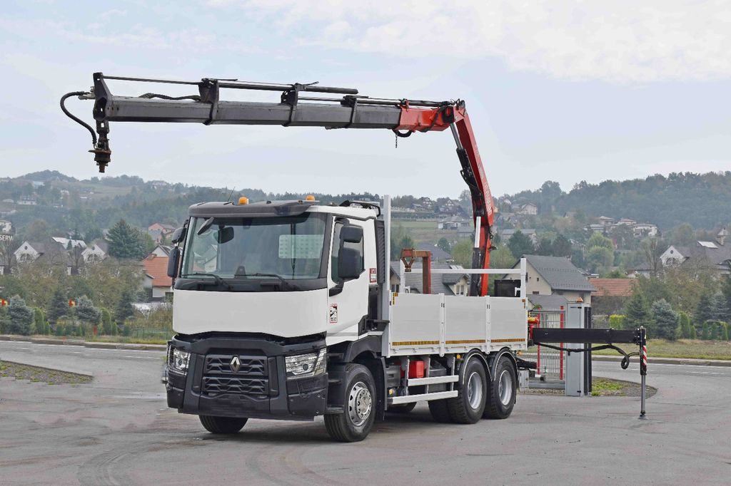 Renault C 380*PRITSCHE 5,45m*FASSI F175A.0.22+ FUNK/6x4 - شاحنة كرين, شاحنات مسطحة: صورة 2 Renault C 380*PRITSCHE 5,45m*FASSI F175A.0.22+ FUNK/6x4 - شاحنة كرين, شاحنات مسطحة: صورة 2